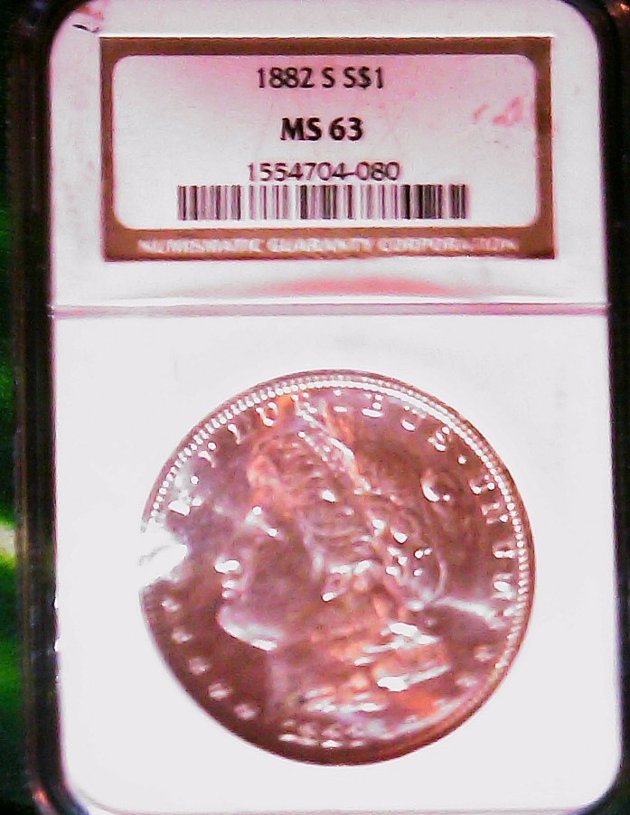 1882-S-Morgan-Dollar---Questionable-Marking-On-Obv.